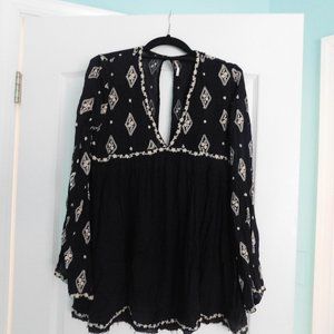 Free People Long Sleeve Flowy Dress